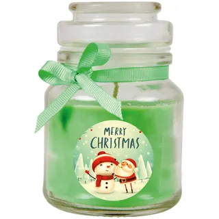HS Candle Duftkerze "Weihnachten" im Bonbonglas (mit Deckel), Ideal zur Adventszeit/Weihnachtszeit, viele Motive zur Auswahl