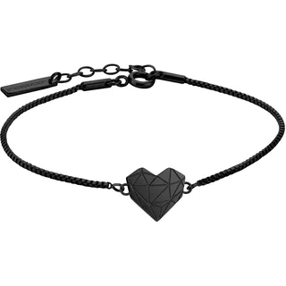 Liebeskind Berlin Armband Herz Edelstahl schwarz 20 cm