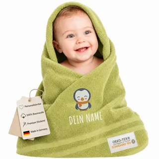 my STITCHERY Kinderhandtuch mit Namen Bestickt, Oeko-TEX® Standard 100 - Personalisiertes Handtuch für Kinder aus nachhaltiger Baumwolle mit gesticktem Namen und Motiv (70 x 140 cm, Lemon)