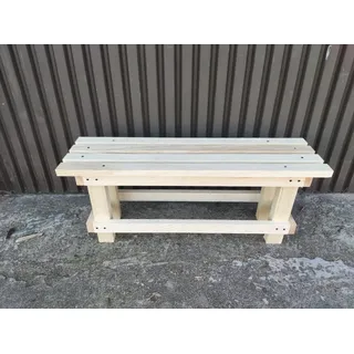 Gartenbank Holzbank Landhausbank Gartenmöbel Bank Kiefer natur 90cm x 26 x 36cm