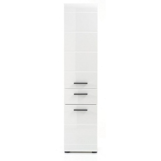 trendteam Hochschrank »Gloss« (Badschrank 30x182 cm) weiß Hochglanz, 2-türig, mit Schublade weiß