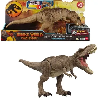 Jurassic World All-Out Attack Tyrannosaurus Rex Dinosaurier Actionfigur - Braun