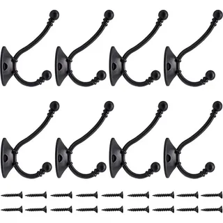 8-teiliges Set Großer Vintage-wandgarderobenhaken, Huthaken Aus Metall, Retro-garderobenständer Für Bad Und Küche