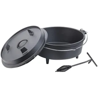 Rosenstein & Söhne Dutch Oven 6 l Gusseisen schwarz
