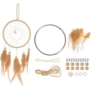 PATIKIL DIY Traumfänger Set Traumfänger Bastelset Wanddekoration Beige | Handgemachte Traumfänger Kits, Für Anfänger, Stil 3