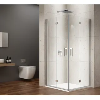 Gelco Komplettdusche LORO Eckige Duschkabine 800x800 mm, Eckeinstieg, BxT: 80x80 cm, Gelco-GN4780-01-SET