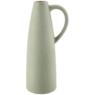 Vase , grün , Steingut , Maße (cm): H: 29,4  Ø: 13.7