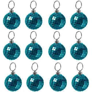 MARELIDA Weihnachtsbaumschmuck Discokugel Spiegelkugel Baumkugel 5cm blau 12St.