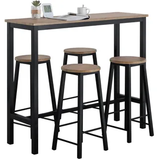 SoBuy Bartisch 120 x 40 x 100 cm Schwarz