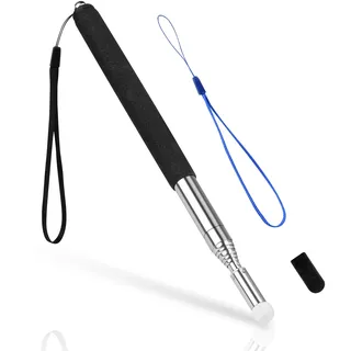 Vicloon Zeigestab Ausziehbar,1m Ausziehbar Teleskopstab mit 2 Lanyard, für Lehrer Whiteboard Tafel Zeiger für Präsentationen, Formate, Seminare -Schwarz