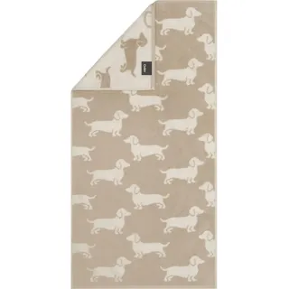 CAWÖ We love Dogs Handtuch 50 x 100 cm beige