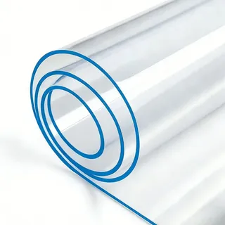 Tischschutz Wasserdicht PVC Tischauflage Transparent 90*120cm Tischfolie Transparent 1.5mm Mit Abgeschrägter Kante, Rechteckig Tischfolie Transparents, Tischschoner Rutschfeste(30cm x 70cm)
