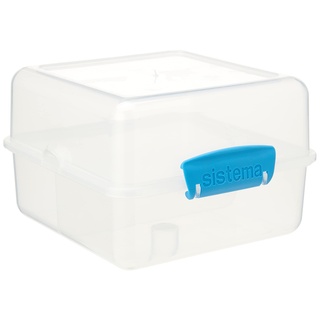 Sistema Lunchbox to Go 1,4l in transparent/blau, Plastik, 14.5 x 15 x 9.6 cm