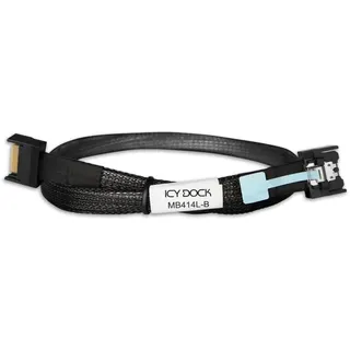ICY Dock Kable MCIO SFF-TA-1016 MCIO 4i SFF-TA-1016,black, 0,5m 5.0 cm), Interne Kabel (PC)
