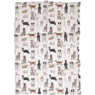 Bio-Dinkelkissen groß 6-Kammer 40x30cm - Bio Füllung & Bio-Stoff "Liebe Hunde" - Wärmekissen Körnerkissen