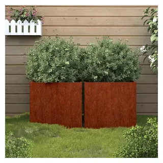 furnicato Hochbeet Cortenstahl Pflanzkübel 49 x 47 x 46 cm in Rostfarbe braun 49 cm x 46 cm