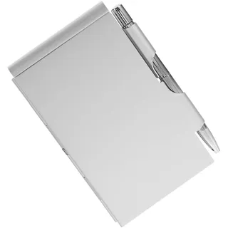 EXCEART Notizbuch Mit Stift Tragbarer Notizblock Halter Kompaktes Design Für Büro Und Reisen Robustes Mini-notizbuch Mit Metallgehäuse Für Notizen Und Skizzen