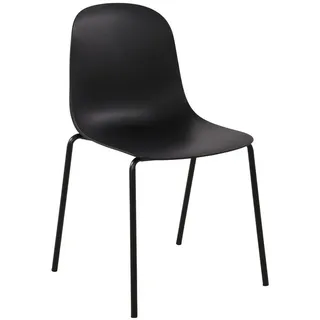 furnicato Esszimmerstuhl Stapelstuhl Hardin 85x51x53 cm schwarz (1 St) schwarz