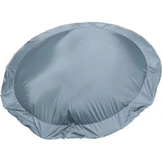 Luftkissen Poolabdeckung CF Aeroshield, aufblasbare Abdeckplane rund Ø 360 cm, 580 g/m2 grau mit Ösen und Spannseil
