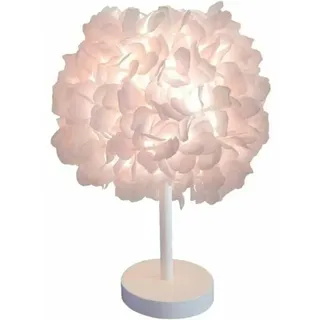 Lablanc – Nachttischlampe Aus Rosa Seide – Eleganter, Orchideenförmiger Lampenschirm – Höhe 33 Cm – Warmes E27-leuchtmittel Inklusive – Modernes Design