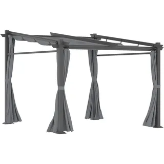 Outsunny Pergola 2,95 x 2,3 m Dunkelgrau