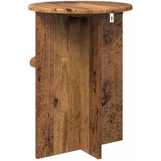 vidaXL Beistelltisch mit Speicher Altholz Ø 39,5 x 55 cm Holzwerkstoff