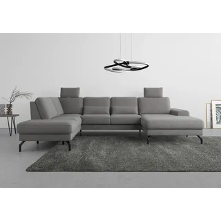 sit&more Wohnlandschaft U-Form grau