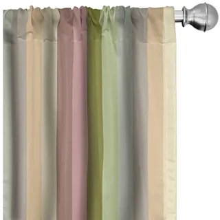 Abakuhaus Gardine Vorhang für Wohnzimmer Schlafzimmer Dekor, Microfaser, Streifen Pastellfarbig Bands bunt 150 cm x 175 cm