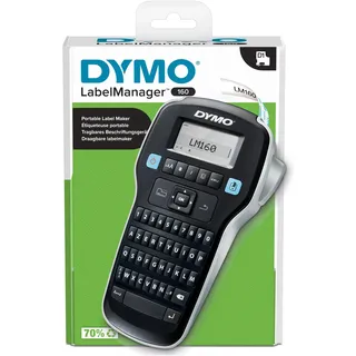 Dymo LabelManager 160, Beschriftungsgerät, Schwarz, Silber