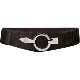 Caspar Taillengürtel GU300 Damen elastischer breiter Stretch Gürtel braun 93 für Körperumfang 105-120 cm