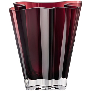 Rosenthal Vase Flux, Bordeaux, Glas, 12.4x21x18.2 cm, zum Stellen, auch für frische Blumen geeignet, Dekoration, Vasen, Glasvasen