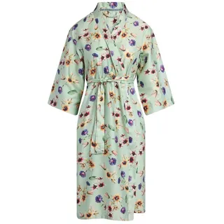 Essenza Kimono Sarai Fiorre, Kurzform, Kimono-Kragen, Gürtel, mit wunderschönem Blumenprint grün L