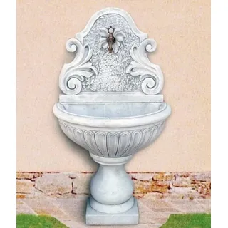Casa Padrino Jugendstil Wandbrunnen Grau / Antik Messing H. 142 cm - Made in Italy