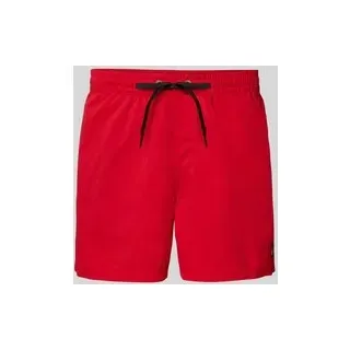 Regular Fit Badehose mit Logo-Patch Modell 'Everyday', Hellrot, XXL