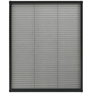 vidaXL Insektenschutz-Plissee für Fenster 80 x 100 cm Anthrazit