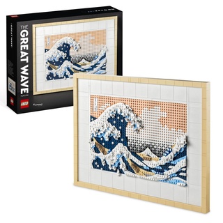 LEGO 31208 Art Hokusai – Große Welle, 3D Japanische Wanddeko, Bastelset, gerahmte Ozean-Leinwand, Hobbys für Erwachsene, DYI, Home- und Büro-Deko
