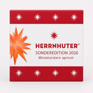 Herrnhuter Sterne 50056 ø 8cm, LED Miniaturstern 2026 Sonderedition 2026 apricot