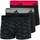 Boxershorts Schwarz/Grau/Rot L 3er Pack