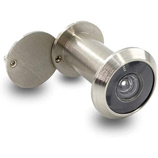 Jdel Spiegel mit Deckel 60-85mm Durchmesser 14mm Messing Nickel satiniert, 0