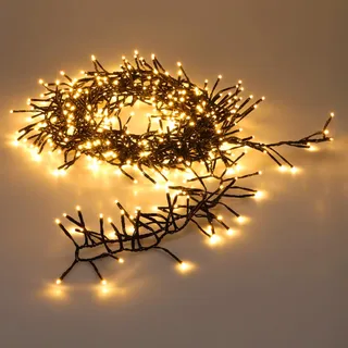 Spetebo Büschel Lichterkette für Außen warm weiß mit Timer und Netzstecker - 15 m / 1152 LED - Outdoor Weihnachtslichterkette mit 8 Funktionen - Garten Deko Weihnachtsbaum Beleuchtung wasserdicht