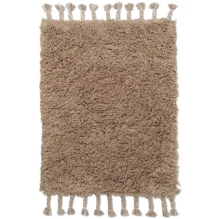 Ferm Living - Amass Hochflor Läufer, white pepper, 70 x 50 cm