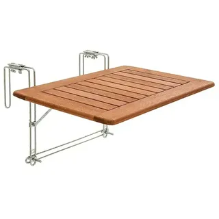 Sunfun Balkontisch  (L x B x H: 40 x 60 x 1,5 cm, Akazie, Klappbar, Rechteckig, Natur)