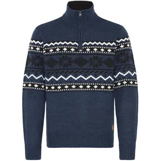 Blend Troyer mit Norweger-Muster Blau XXL