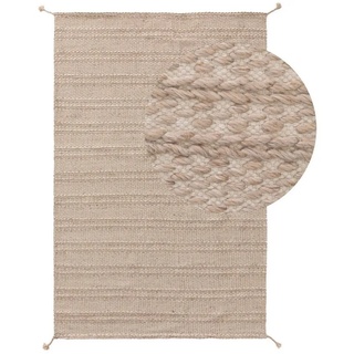 Teppich Rene, benuta, rechteckig, Höhe: 5 mm, Kunstfaser,  Berber, Ethno-Style, Wohnzimmer beige|weiß