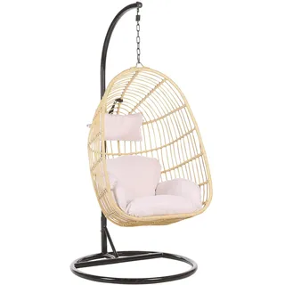 Beliani Hängesessel Rattan Beige