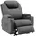 MCombo Relaxsessel 7061 Stoff 92 x 109 x 92 Grau elektrisch mit Relaxfunktion