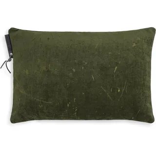 KNIT FACTORY - James Sofakissen - Industrial Vintage Look - Mit Kissenfüllung – Kunstleder Dekokissen - 60x40 – Grün