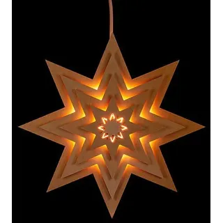 Kunstgewerbe Taulin Fensterbild Stern - 30 cm x 27 cm, Metallic, Minimalistisch, Wandmontage, Wohnzimmer