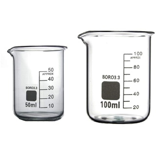 Rocwing - Messbecher aus Borosilicate 3.3 Glas (50ml+100ml)