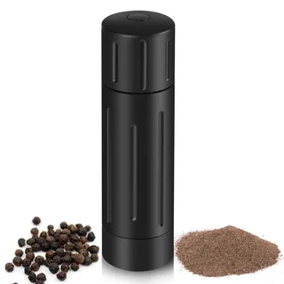 POPWOODS Professionelle Manuelle Aluminium-Pfeffermühle Mit Einstellbarer Grobheit, Edelstahlklinge, Mehr Leistung Und Weniger Kurbeln